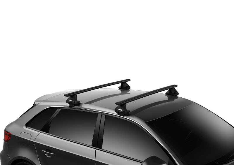 Option B - Thule Roof Rack for MINI Cooper 5-dr Hatchback 14- with Normal Roof (Wingbar EVO Black)