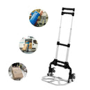 Foldable Hand Trolley UK – 80kg Lightweight Portable Cart