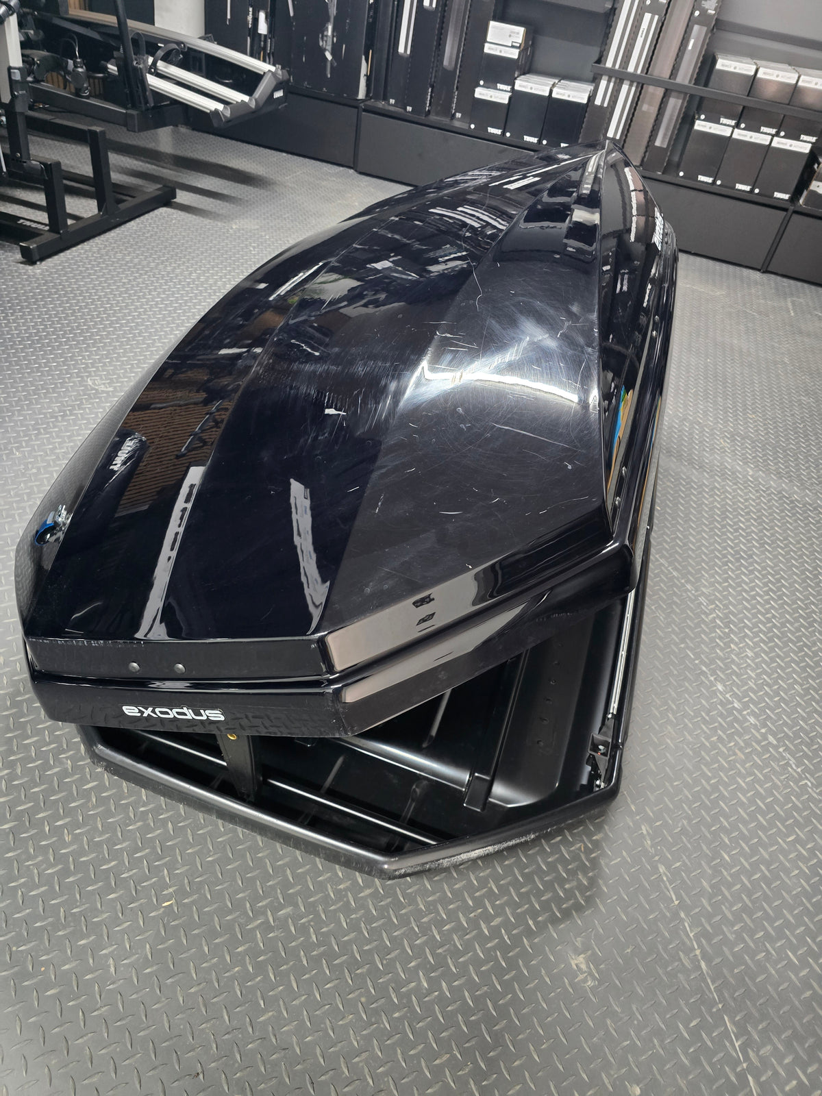 Car Halfords Roof Box Fitting Halfords Exodus 470L Roof Box Black